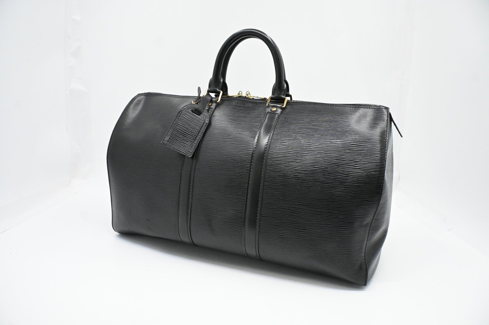 Louis Vuitton Keepall 45 in Black Epi Leather