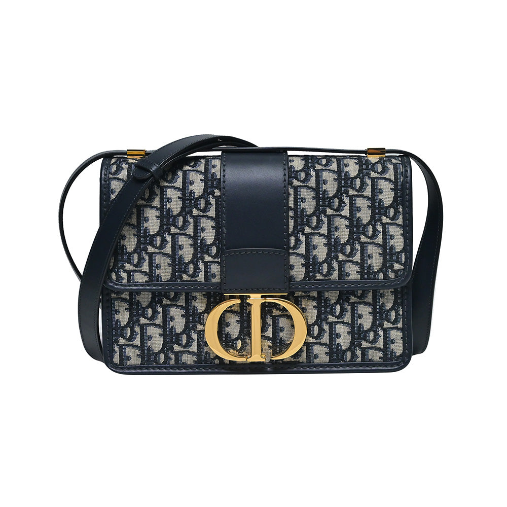 Blue Dior Oblique Jacquard 30 Montaigne Bag - 4 (Rented Out)