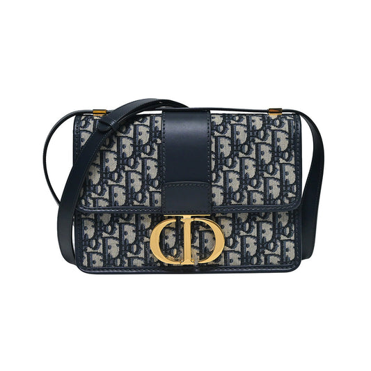 Blue Dior Oblique Jacquard 30 Montaigne Bag - 4 (Rented Out)