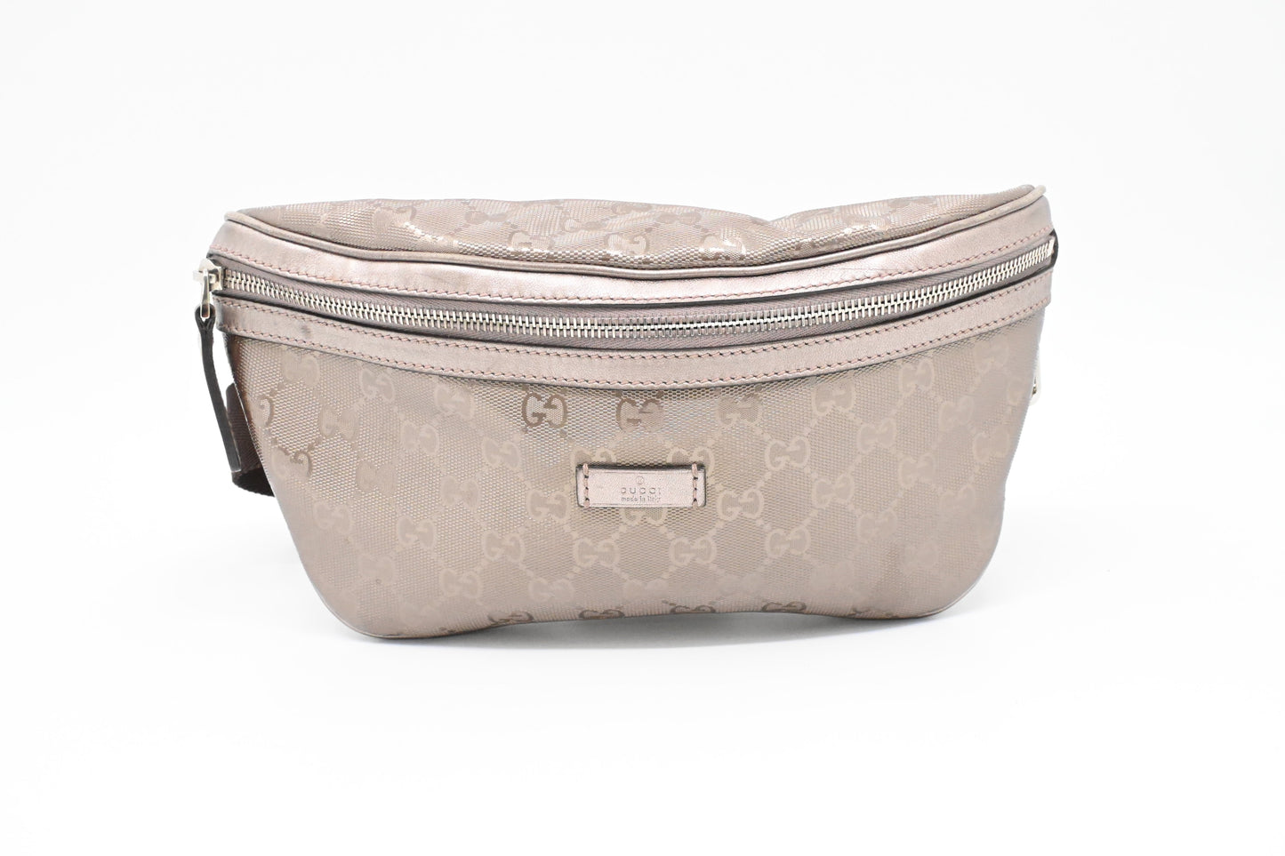 Gucci Bumbag in Silver-Pink Imprime Canvas