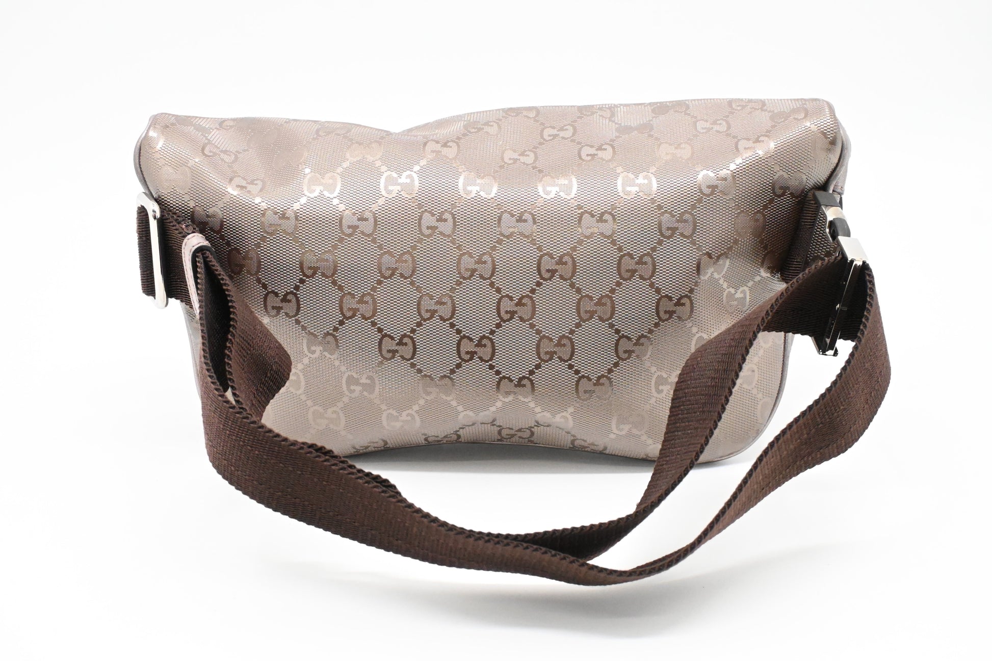 Gucci Bumbag in Silver-Pink Imprime Canvas