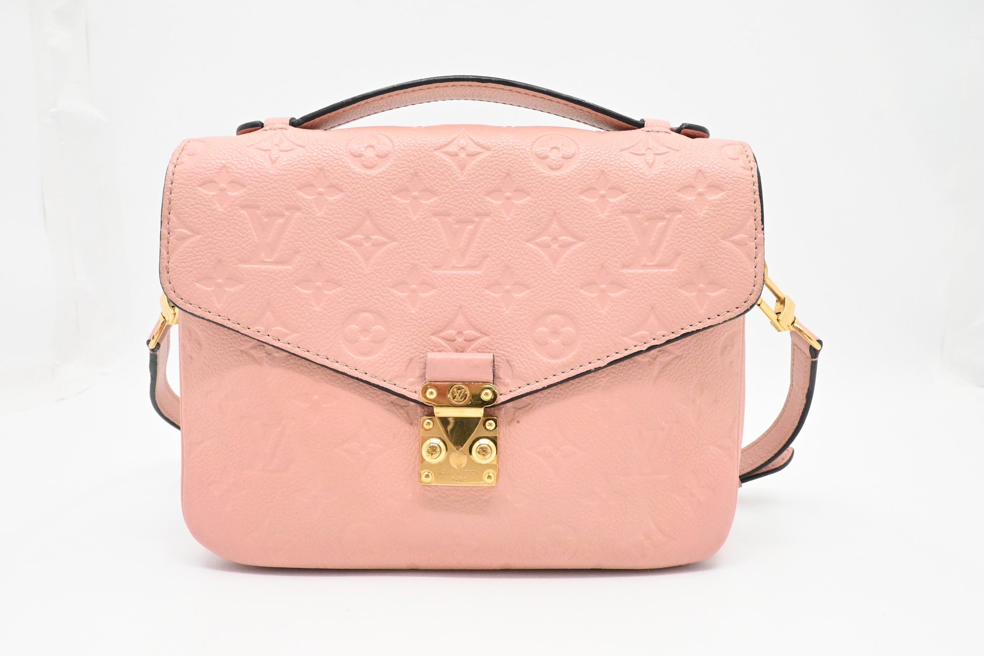 Louis Vuitton Pochette Métis in Pink Empreinte Leather