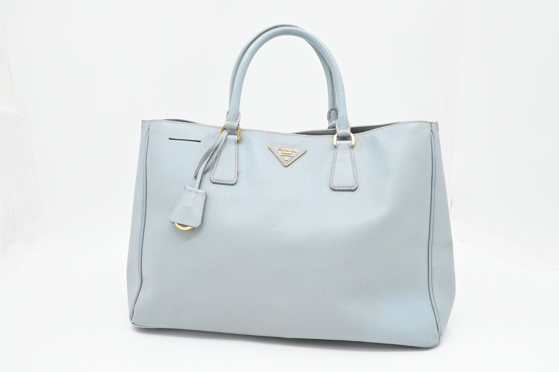 Prada Large Galleria in Light Blue Saffiano Leather