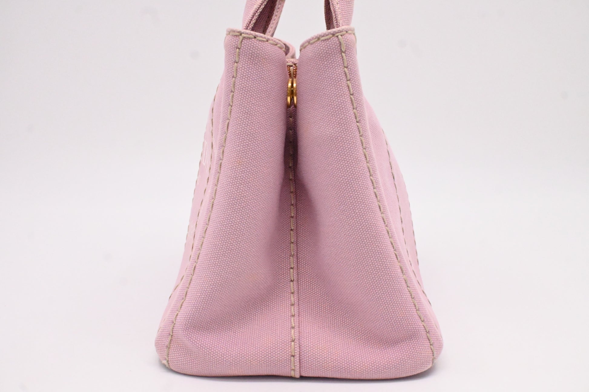 Prada Small Canapa in Pink Canvas