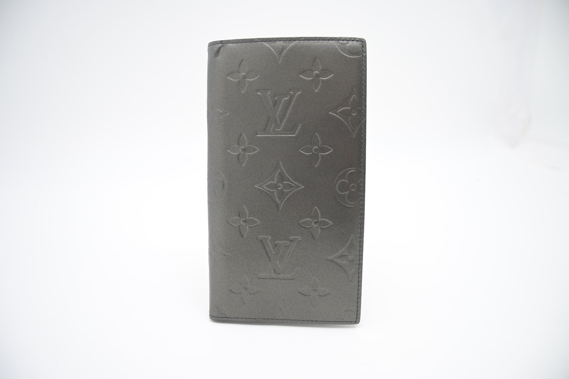 Louis Vuitton Bifold Wallet in Grey Matte Leather