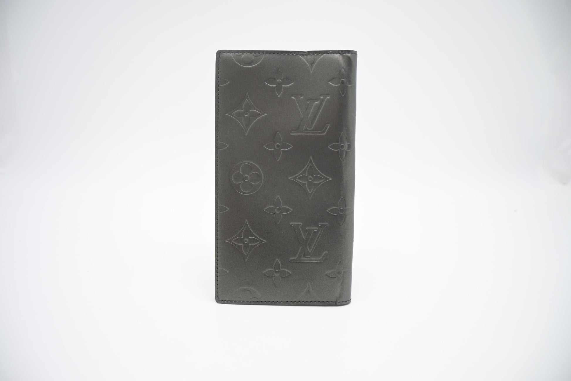 Louis Vuitton Bifold Wallet in Grey Matte Leather