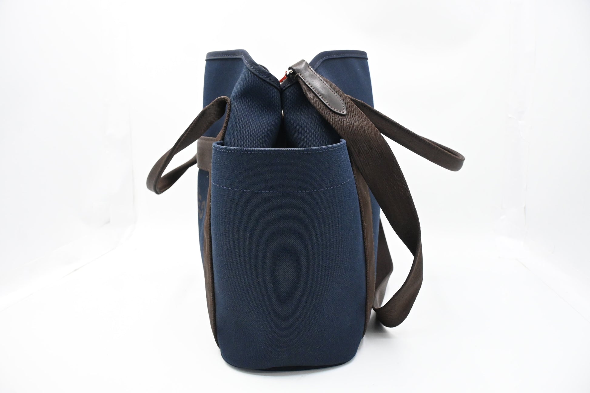 Hermes Sac de Pansage/Grooming Bag in Navy Blue Canvas