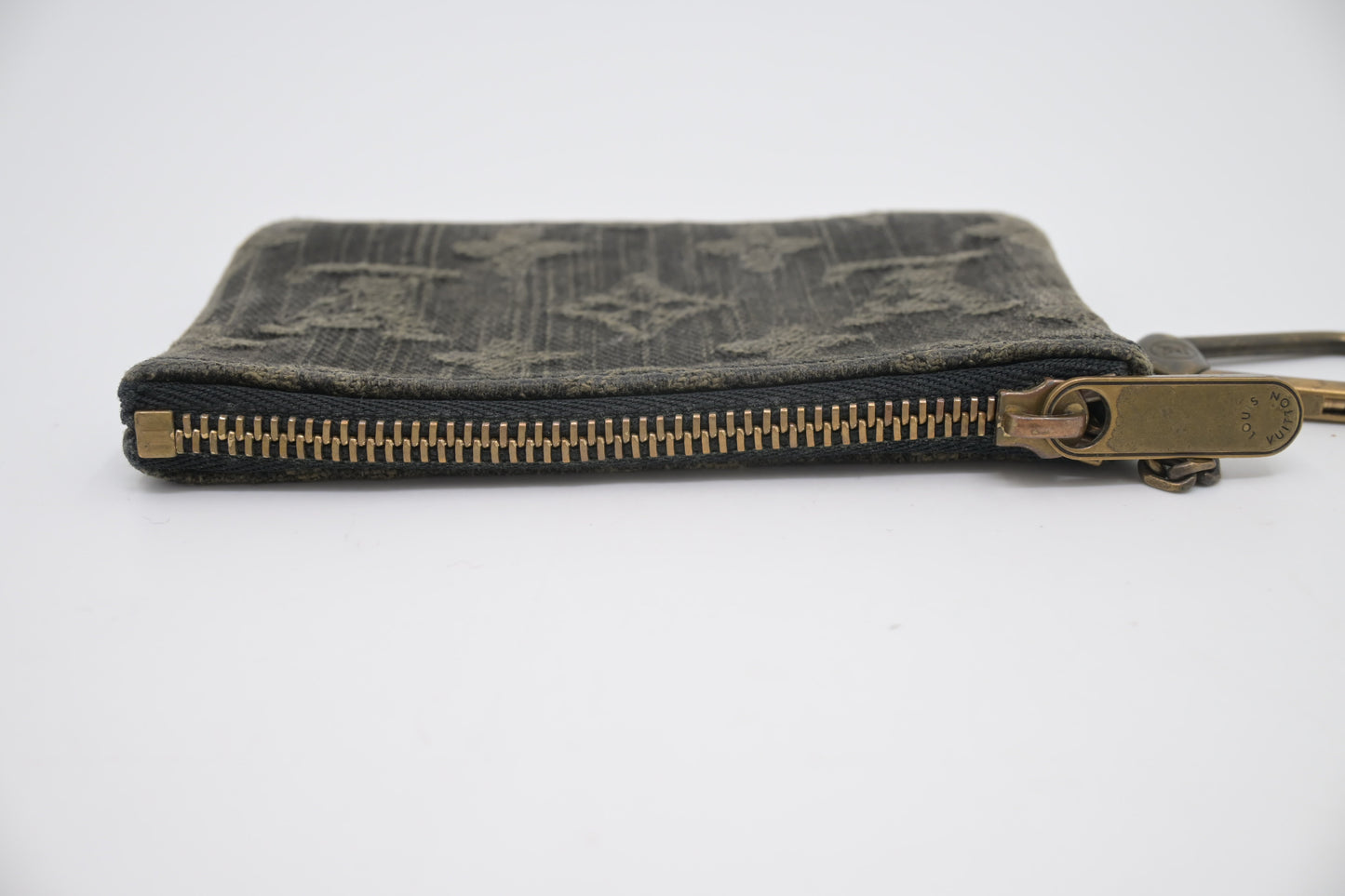 Louis Vuitton Pochette Cles in Black Monogram Denim