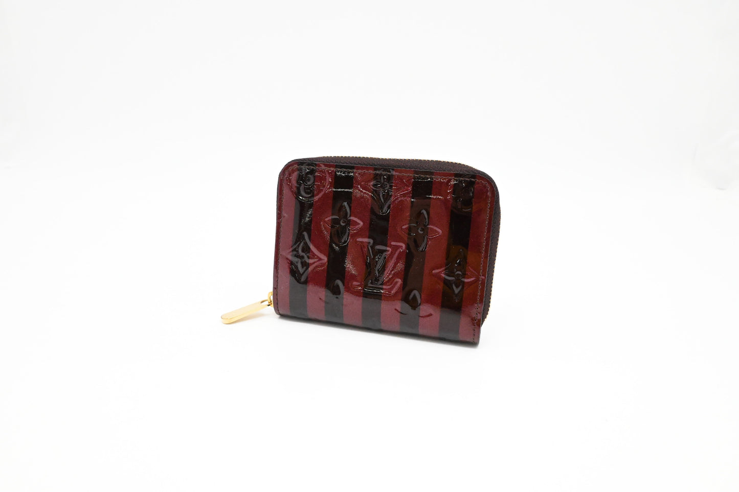 Louis Vuitton Compact Wallet in Striped Vernis Leather