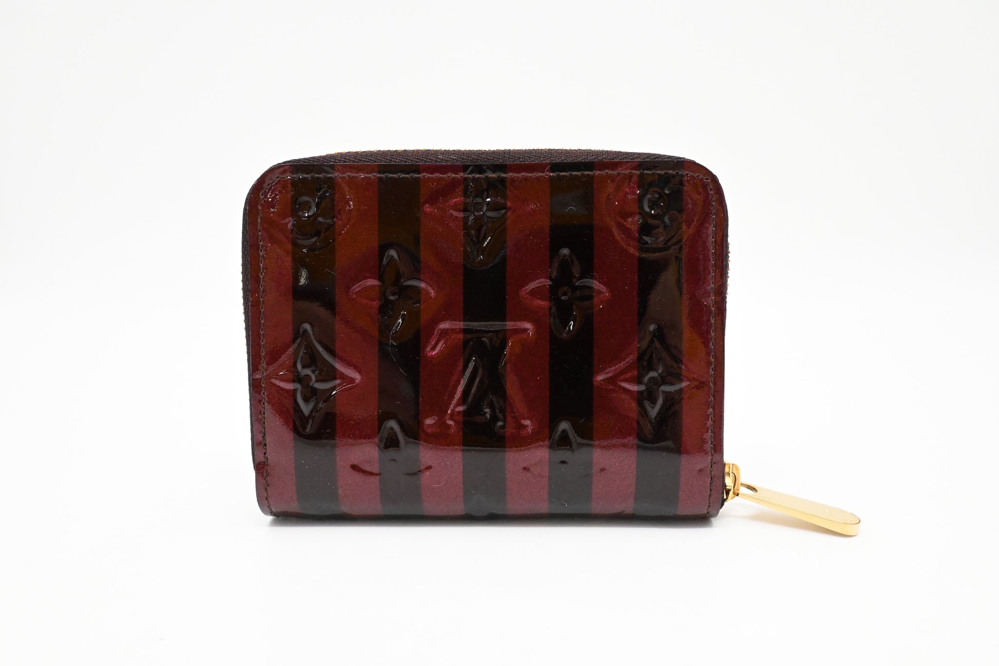 Louis Vuitton Compact Wallet in Striped Vernis Leather