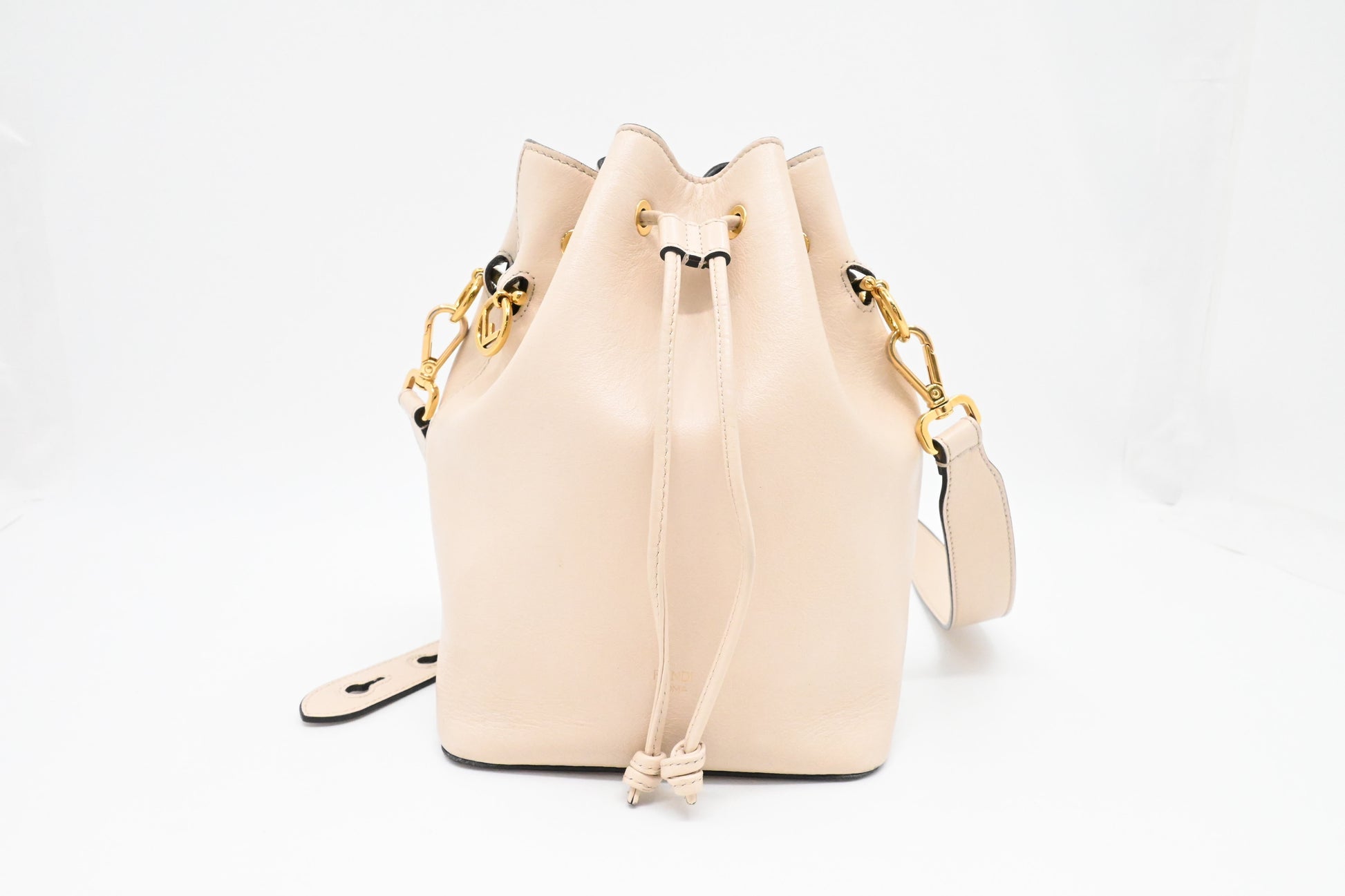 Fendi Mon Tresor Shoulder Bag in Cream Leather