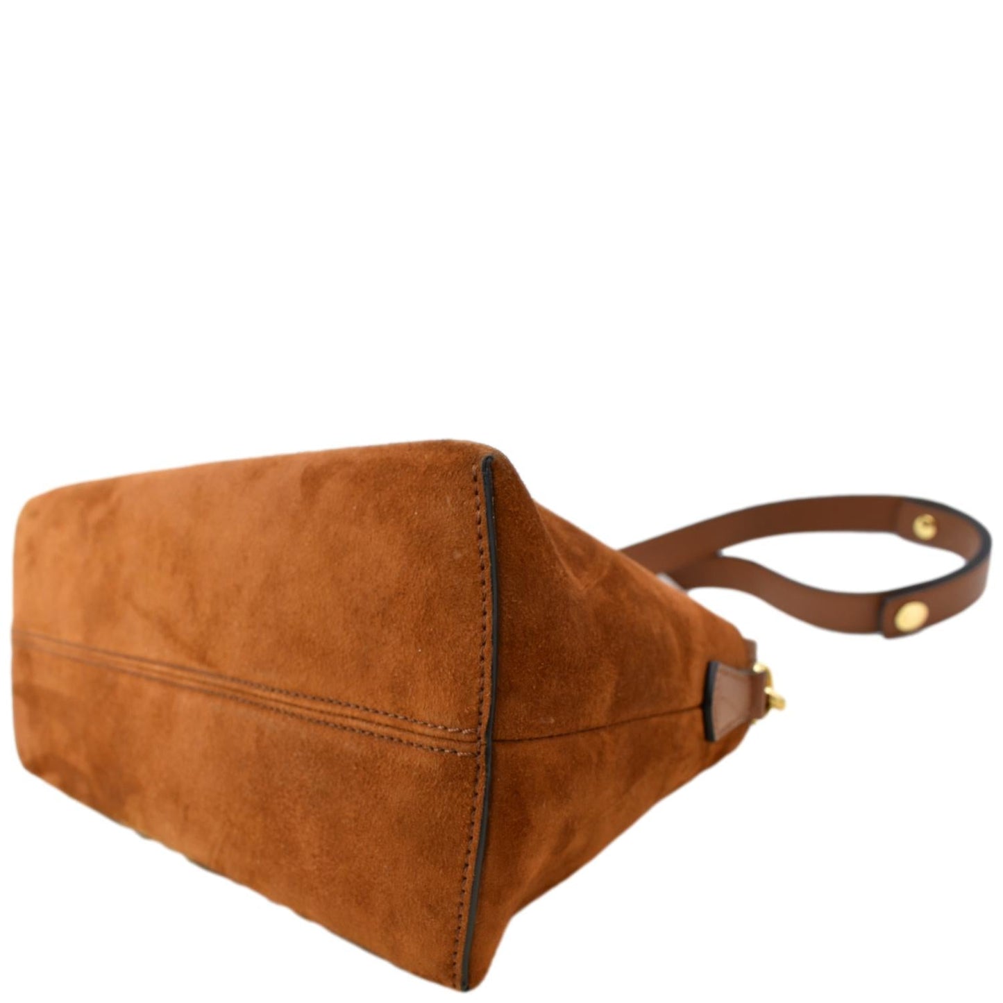 FENDI Mamma Baguette Zucca Hobo Shoulder Bag Grey