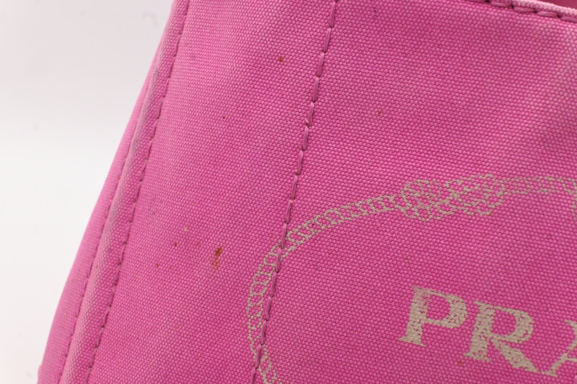 Prada Canapa in Pink Canvas
