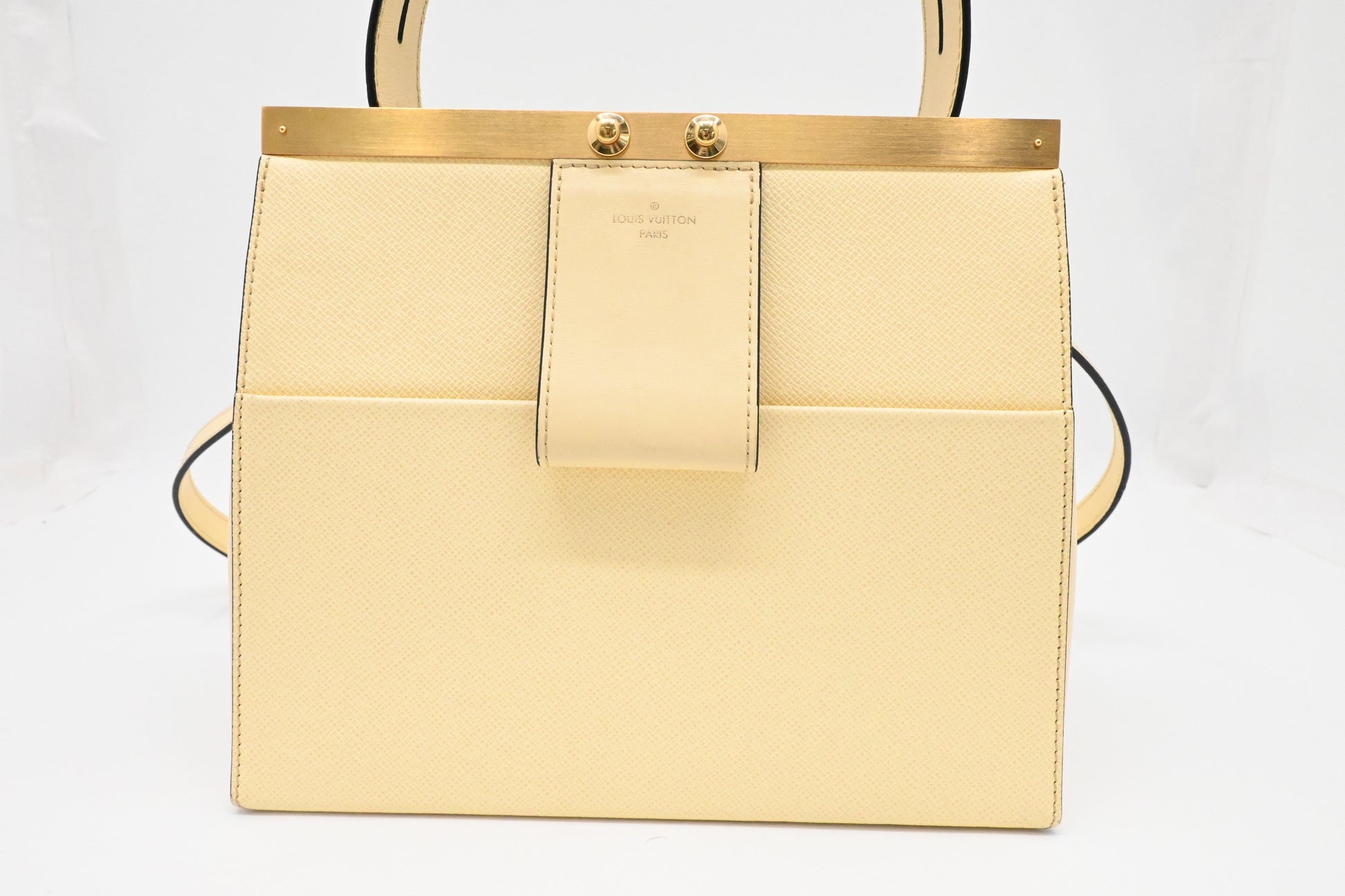 Louis Vuitton City Frame in Banane Taiga Leather