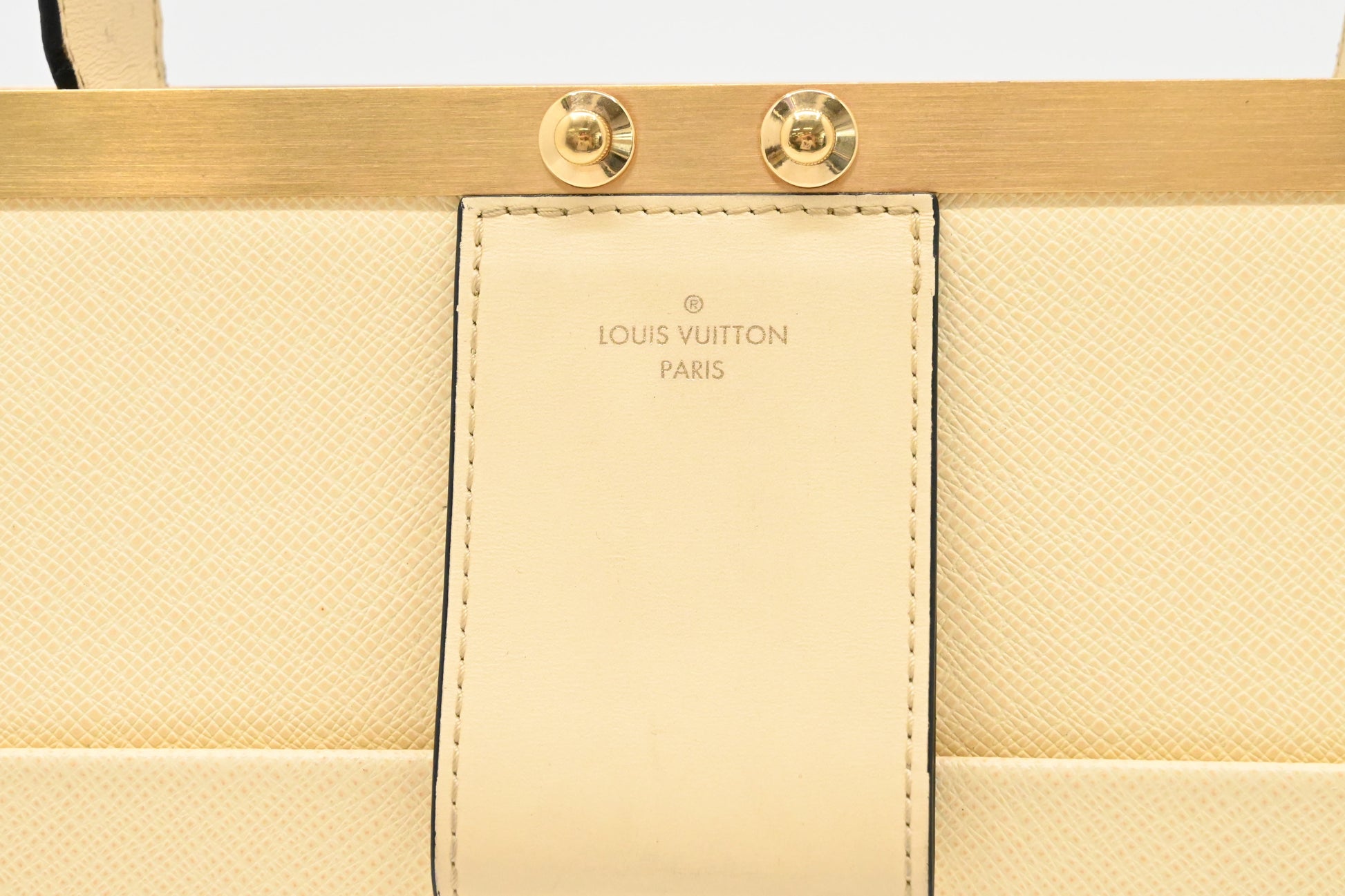 Louis Vuitton City Frame in Banane Taiga Leather