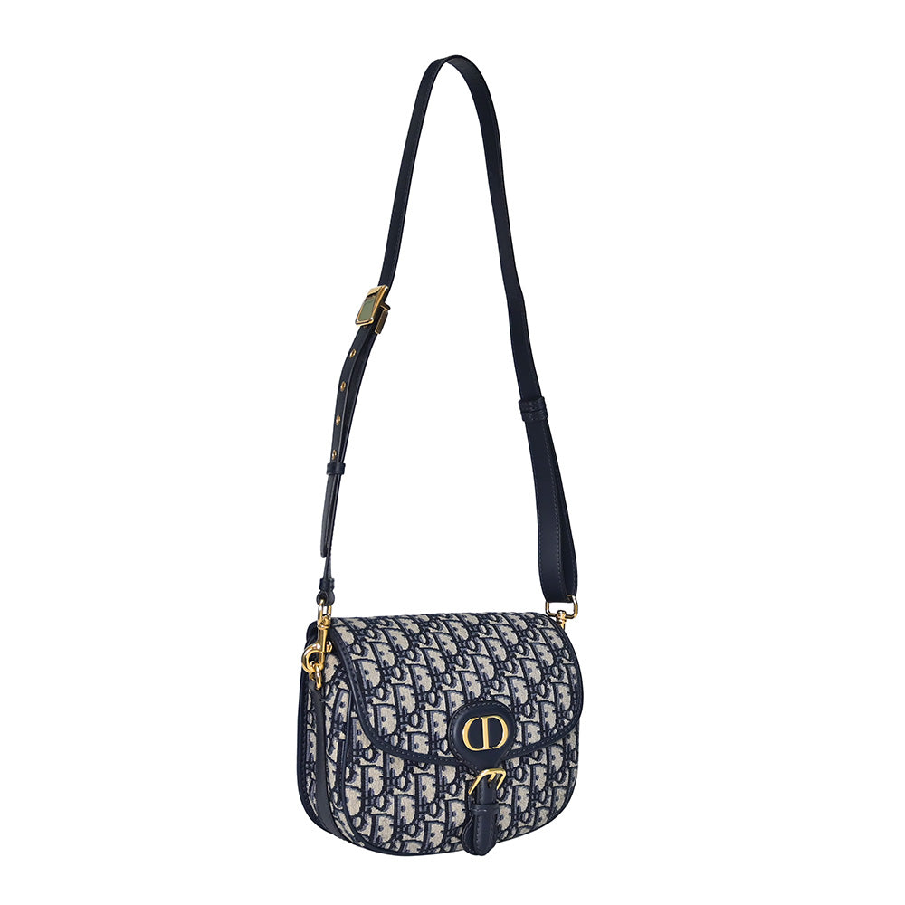 Blue Dior Oblique Jacquard Medium Dior Bobby Bag (Rented Out)