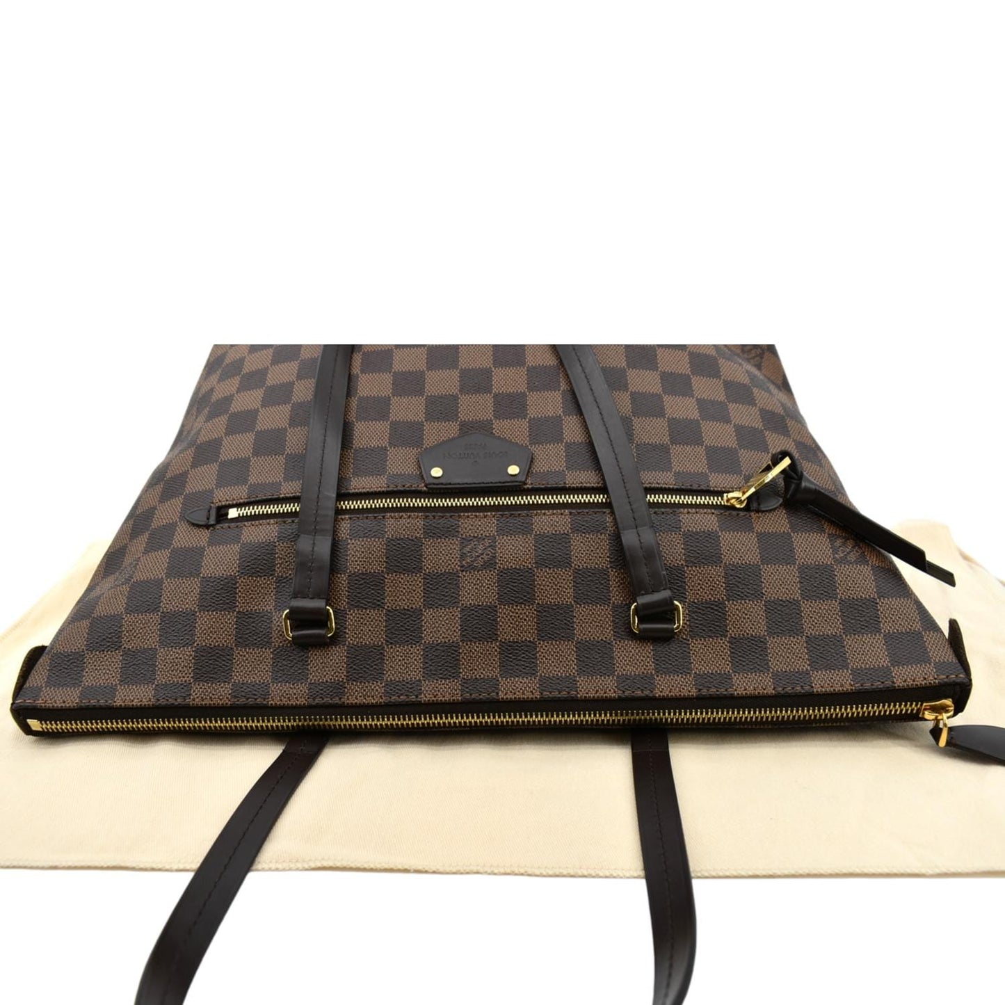 LOUIS VUITTON Iena MM Damier Ebene Shoulder Bag Brown