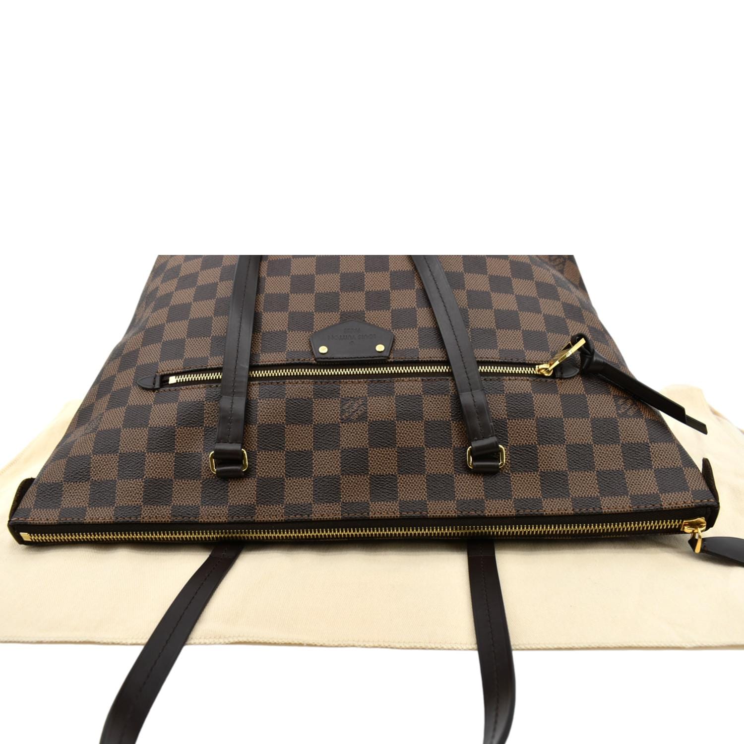 LOUIS VUITTON Iena MM Damier Ebene Shoulder Bag Brown