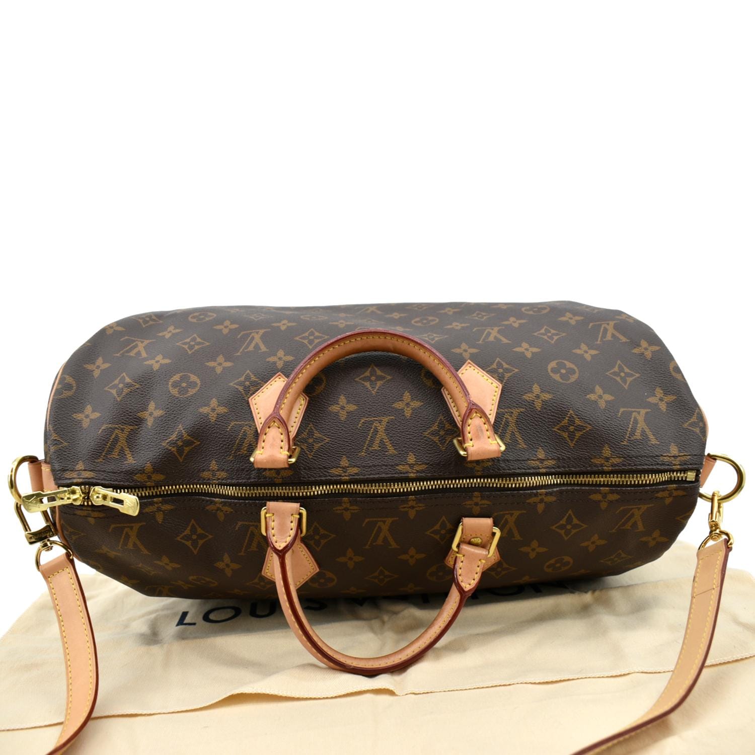 LOUIS VUITTON 40 Bandouliere Monogram Canvas Shoulder Bag Brown