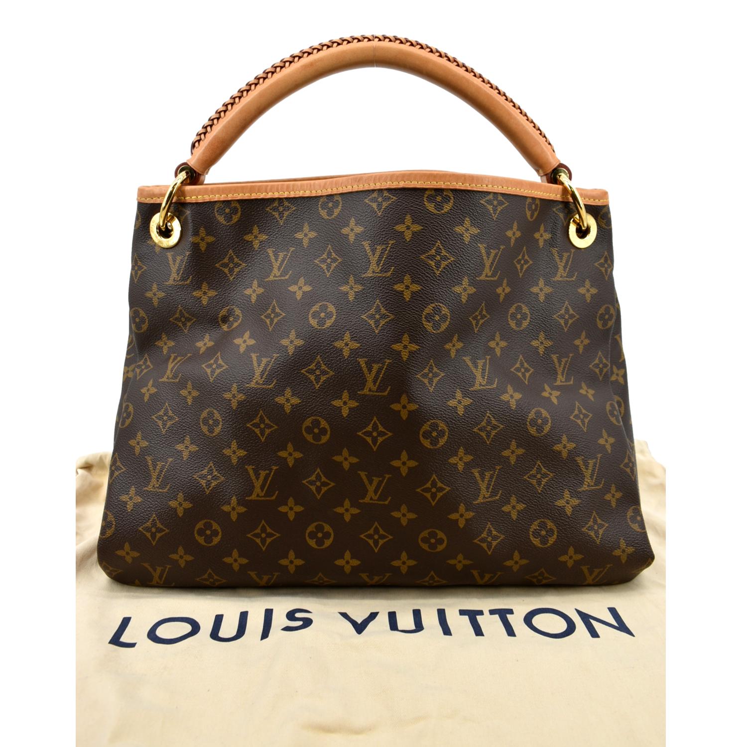 LOUIS VUITTON Artsy MM Monogram Canvas Hobo Bag Brown
