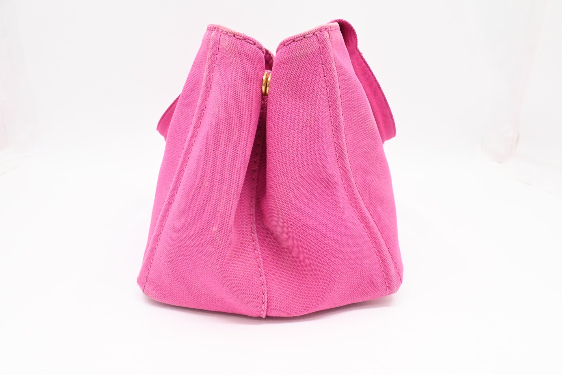 Prada Canapa Tote in Pink Canvas