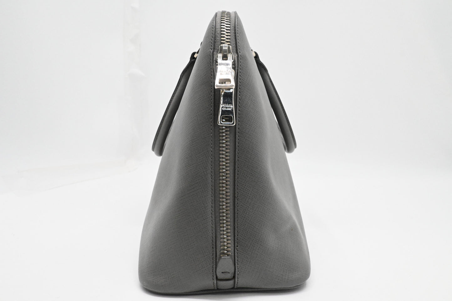 Prada Promenade in Gray Saffiano Leather