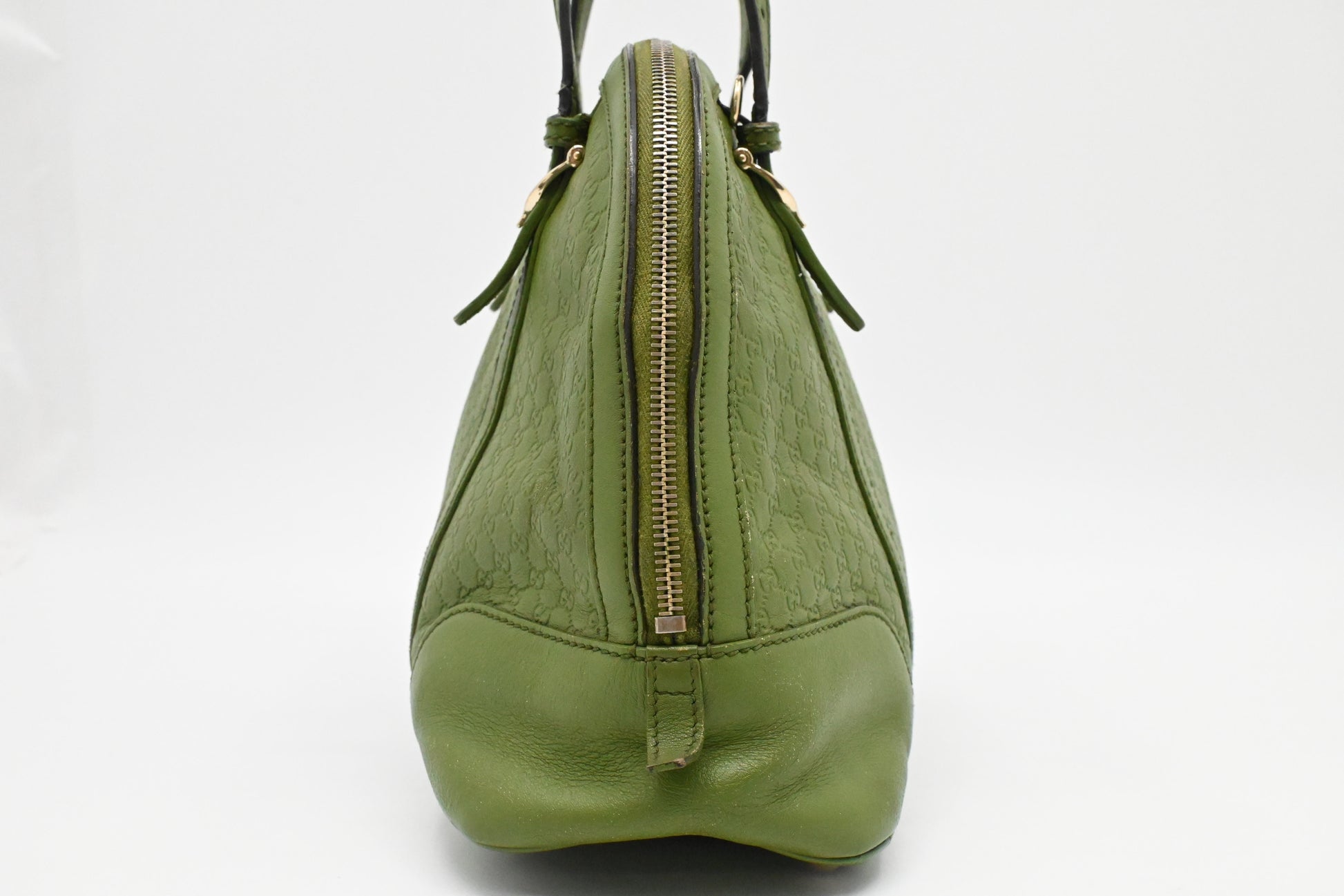 Gucci Dome Shoulder Bag in Green Micro Guccissima Leather