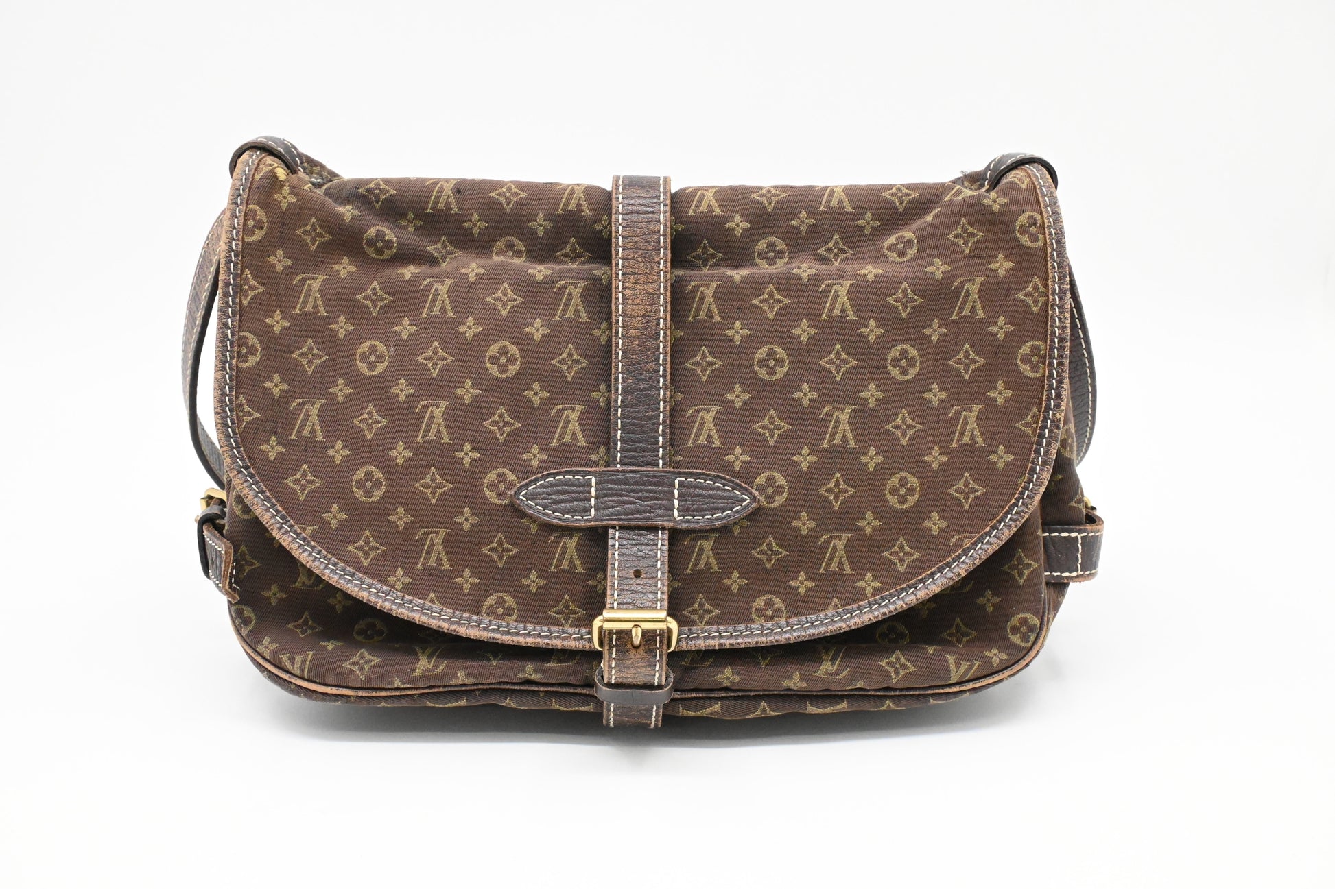 Louis Vuitton Saumur 30 in Fusain Minilin Canvas