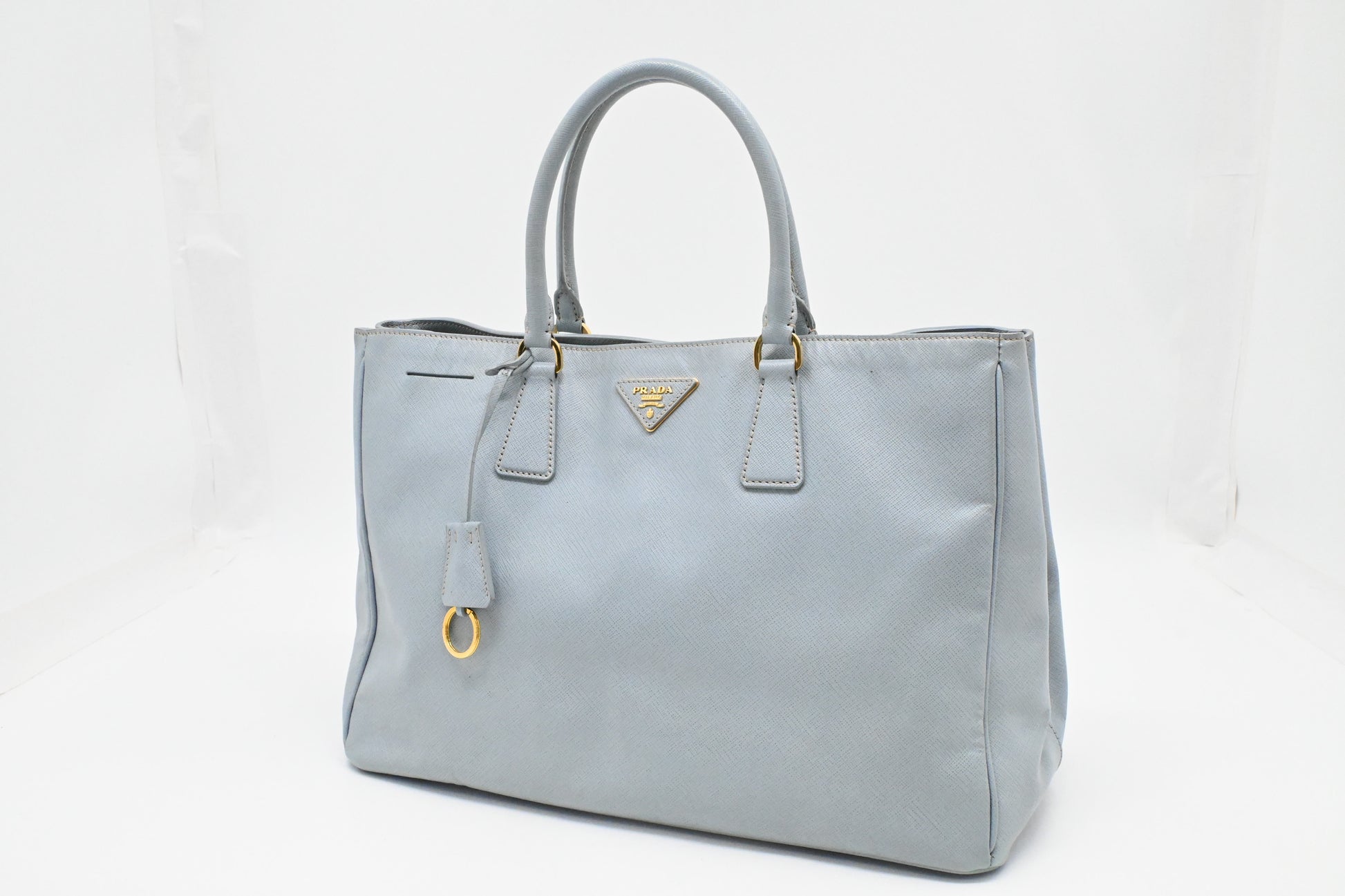 Prada Large Galleria in Light Blue Saffiano Leather