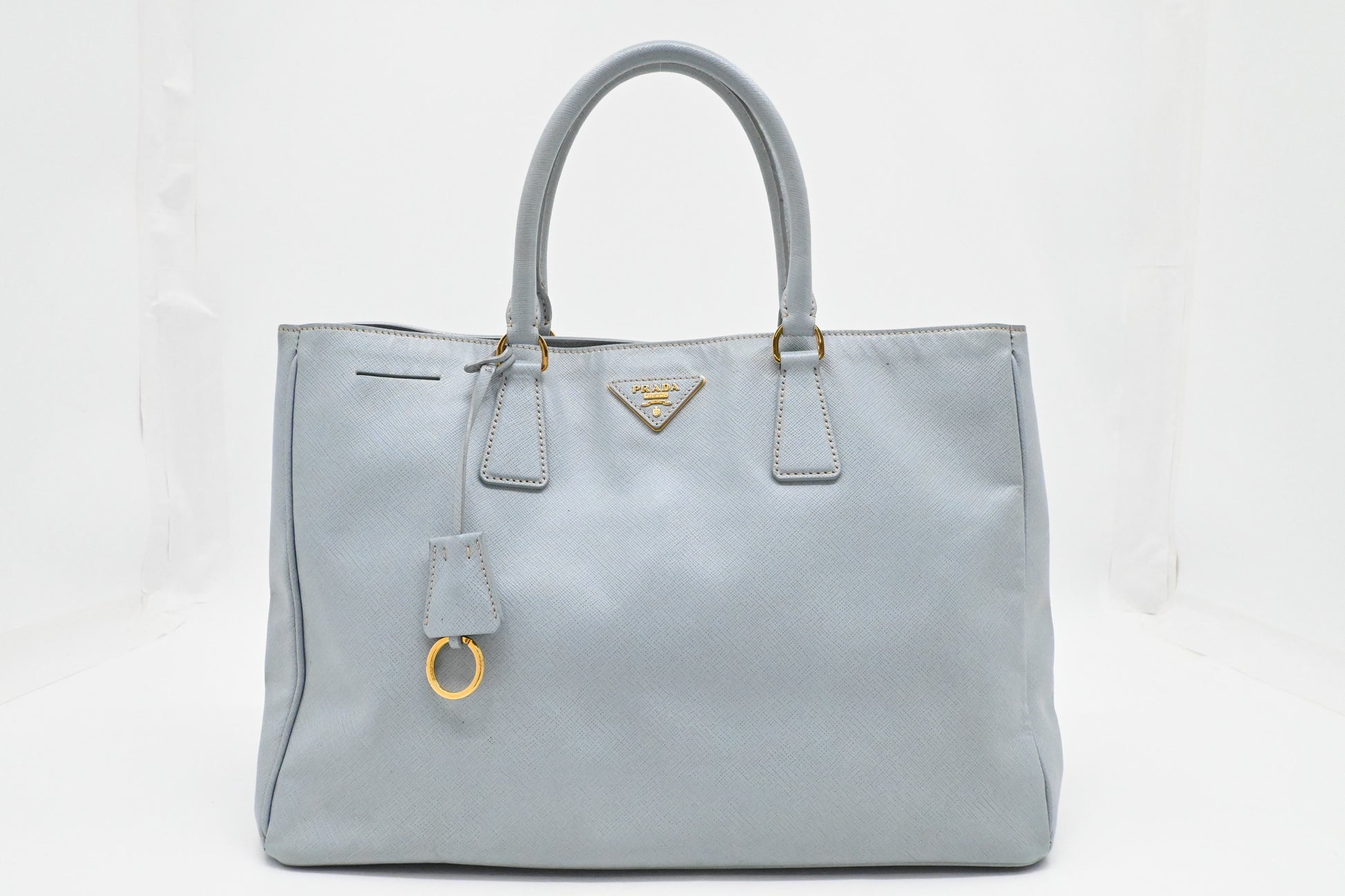 Prada Large Galleria in Light Blue Saffiano Leather
