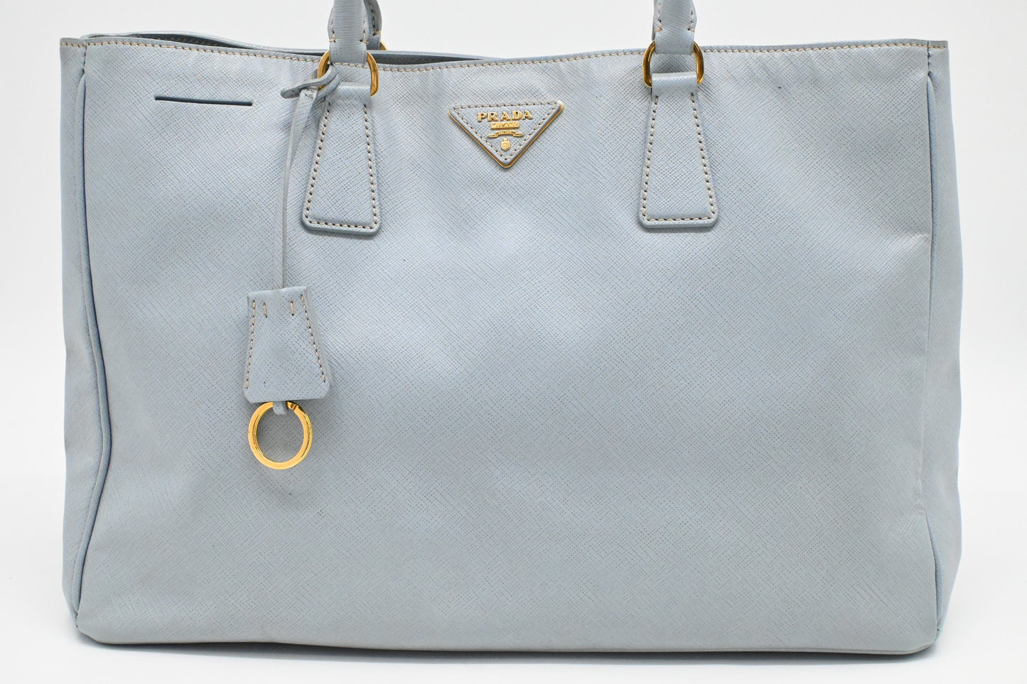 Prada Large Galleria in Light Blue Saffiano Leather