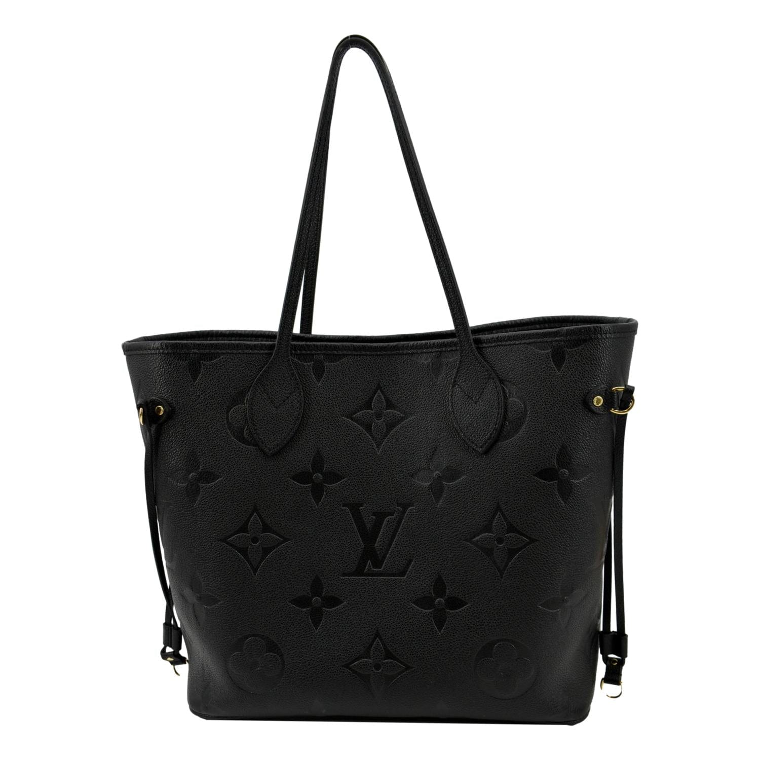 LOUIS VUITTON Neverfull MM Monogram Empreinte Tote Bag Black