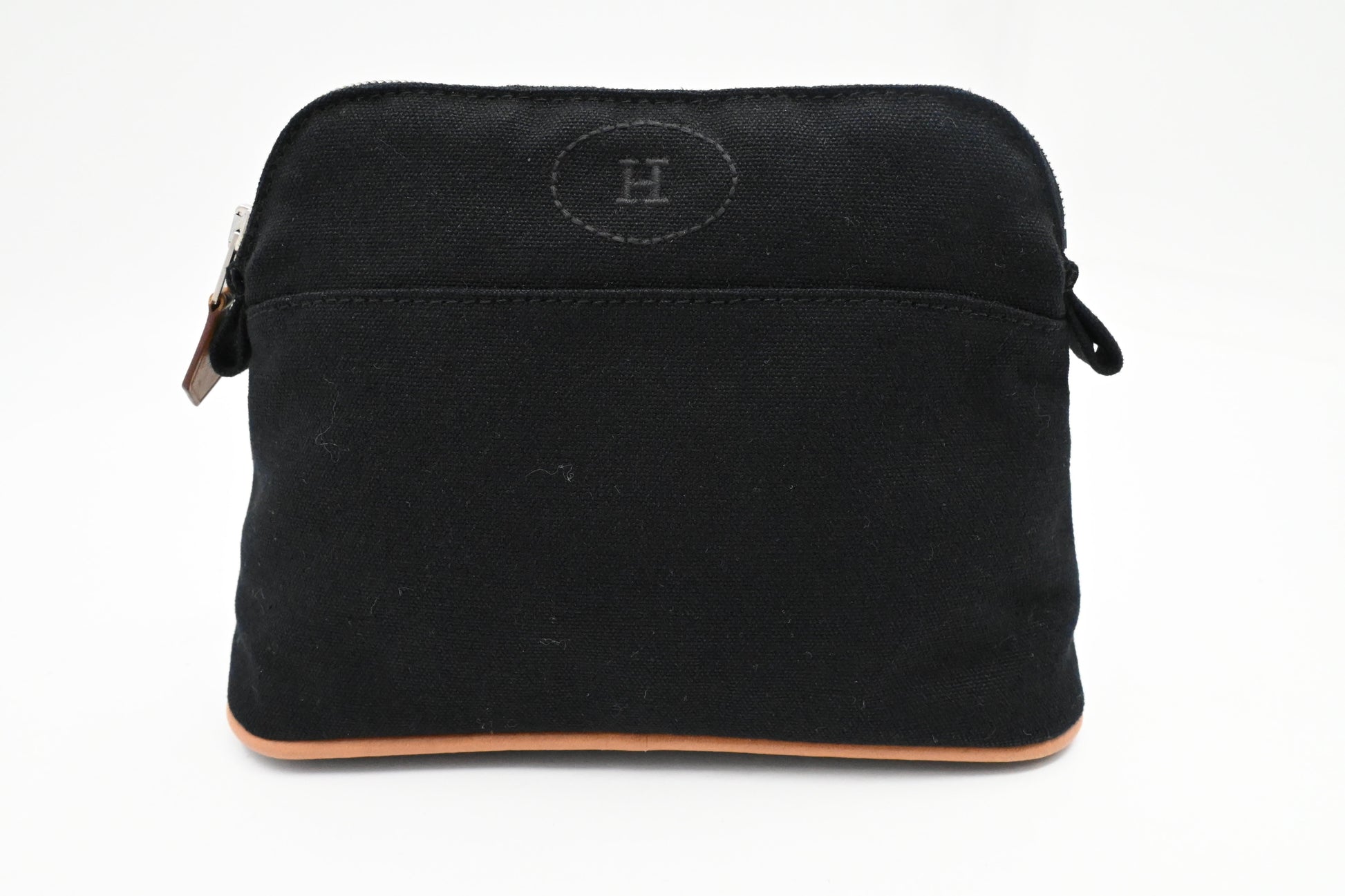 Hermes Bolide Pouch 20 in Black Canvas