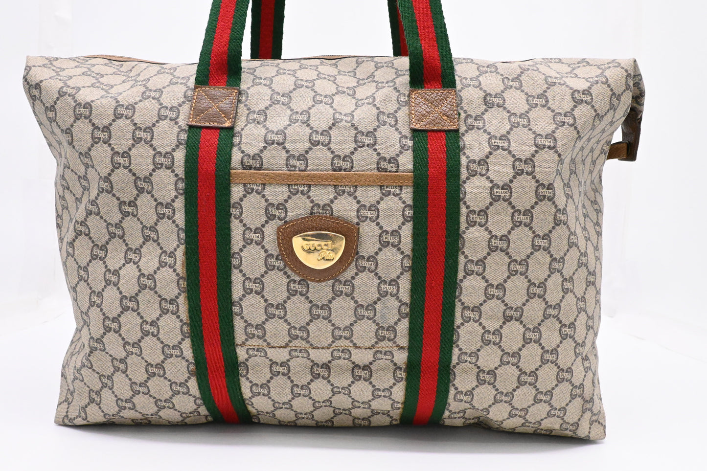 Gucci Plus Shoulder Travel Bag in GG Coated Canvas