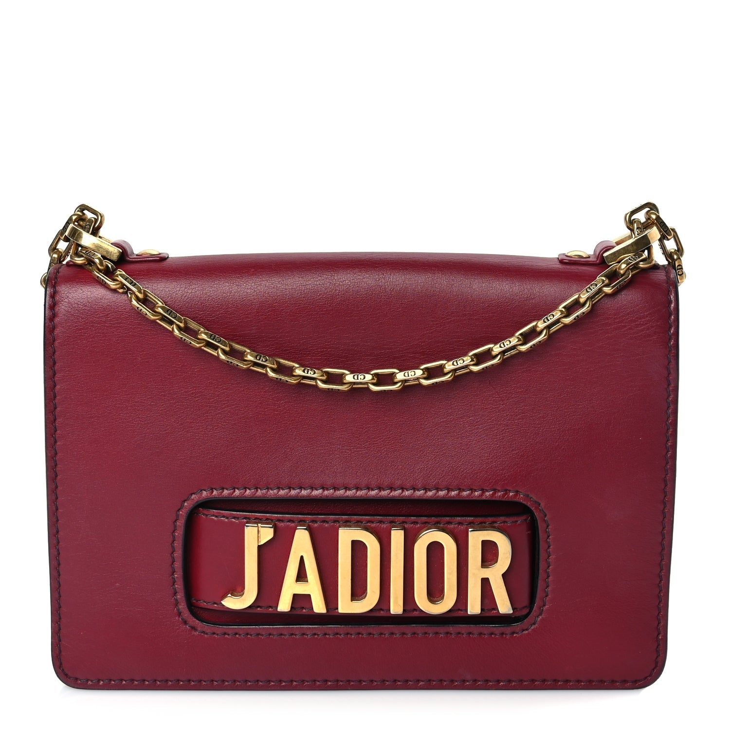 Christian Dior Calfskin J'Adior Chain Flap Bag Red