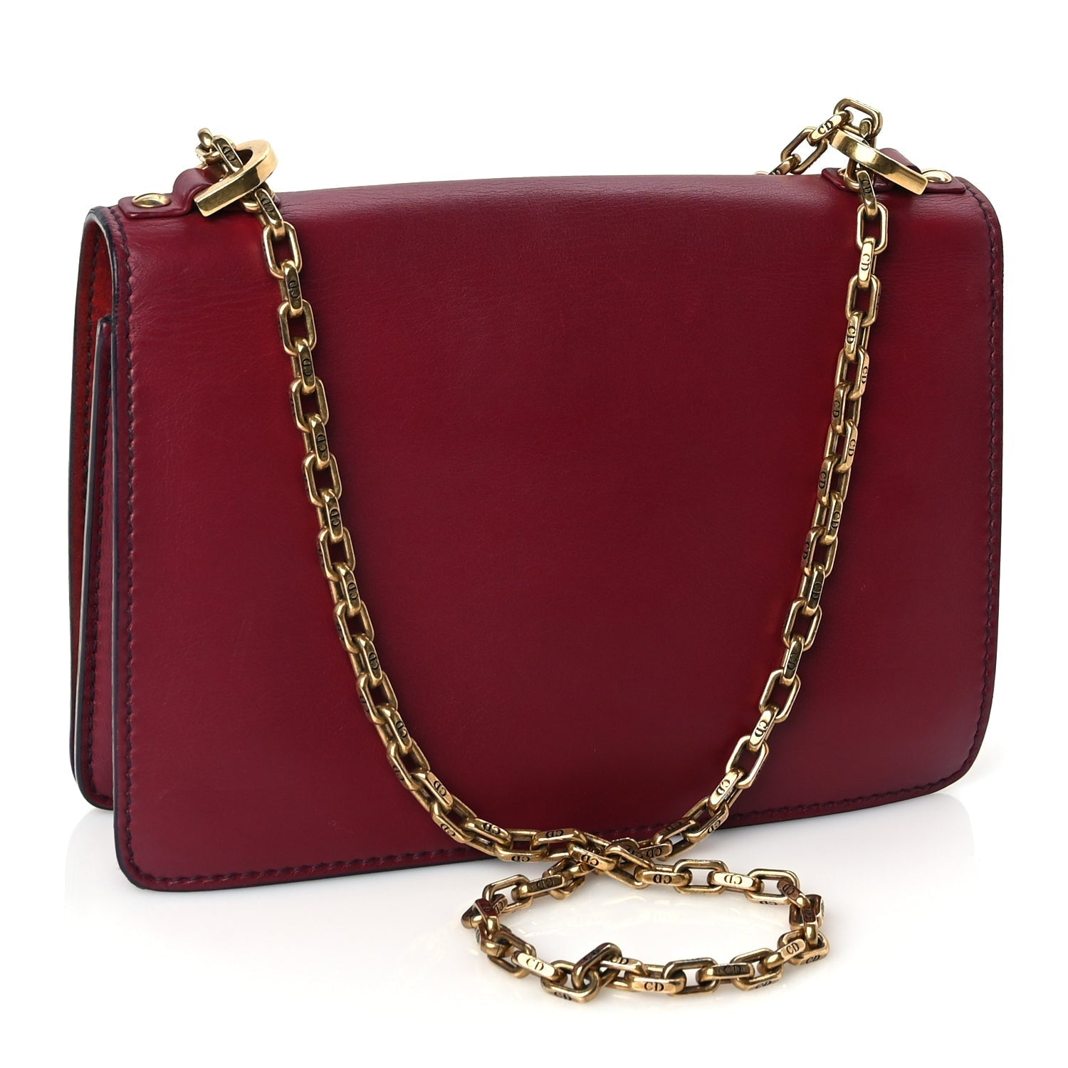 Christian Dior Calfskin J'Adior Chain Flap Bag Red
