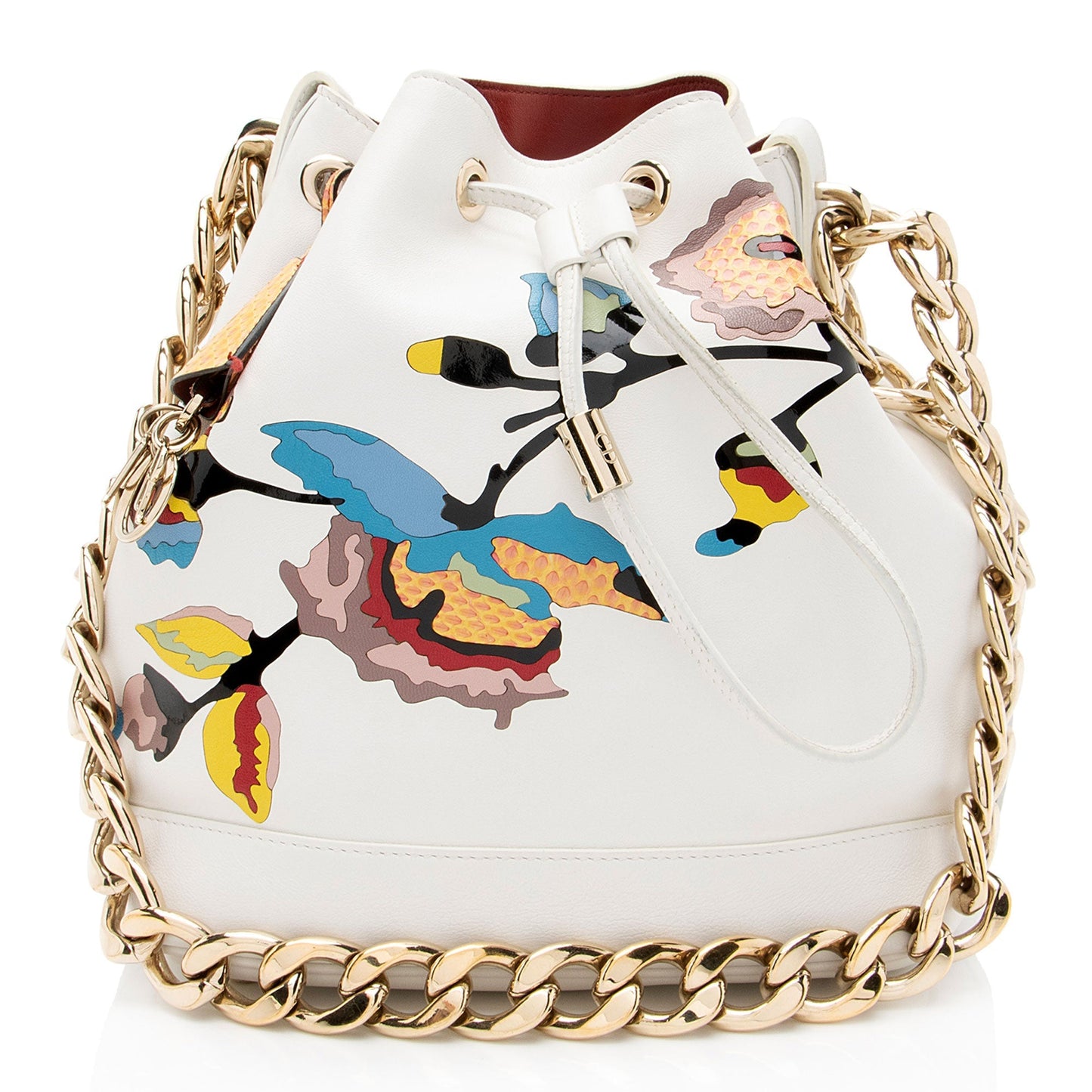 Dior Calfskin Snakeskin Paradise Bubble Bucket Bag
