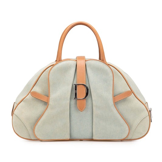 Dior Denim Double Saddle Bowler Bag
