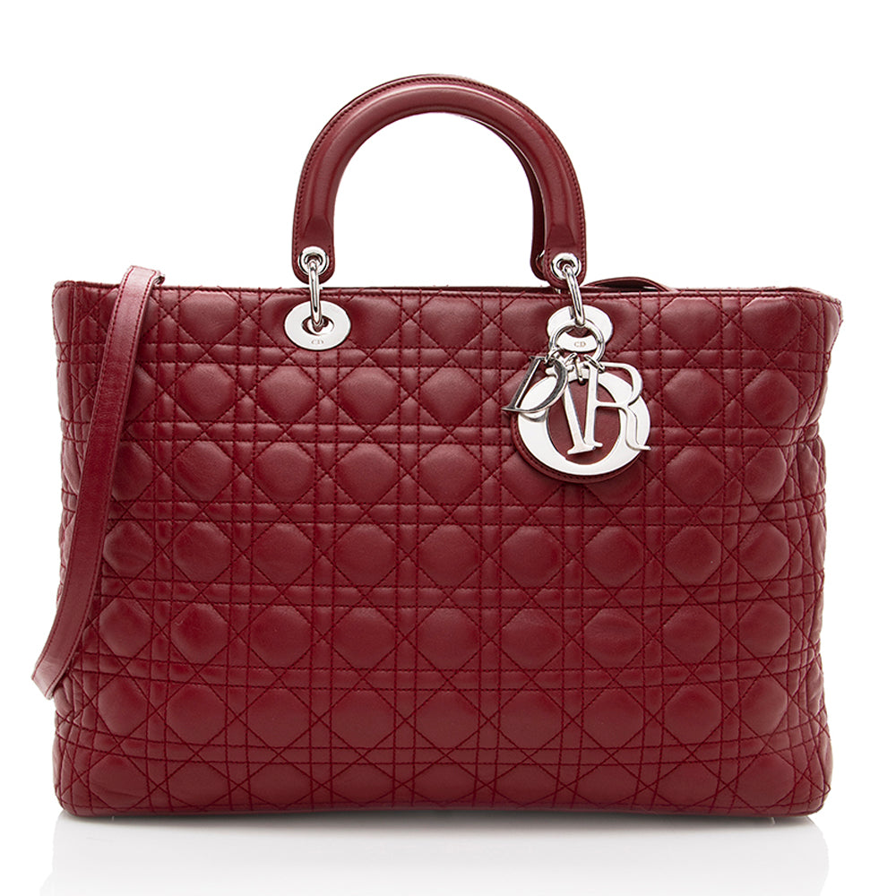 Dior Lambskin Dior Extra Large Tote (SHF-17888)