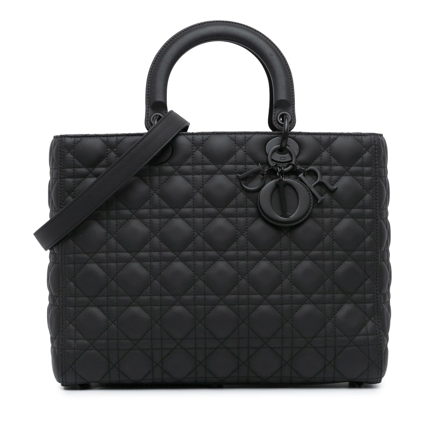Dior Large Ultra Matte Calfskin Cannage Lady Dior (SHG-e5IVhs)