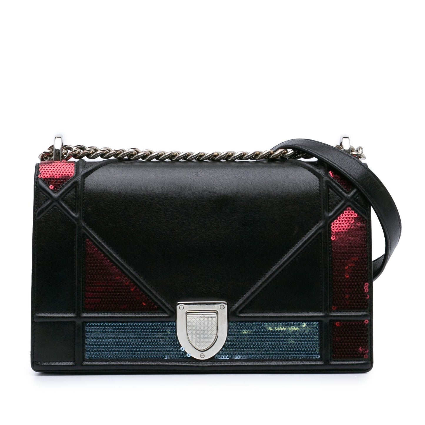 Dior Medium Lambskin Sequin Diorama Flap