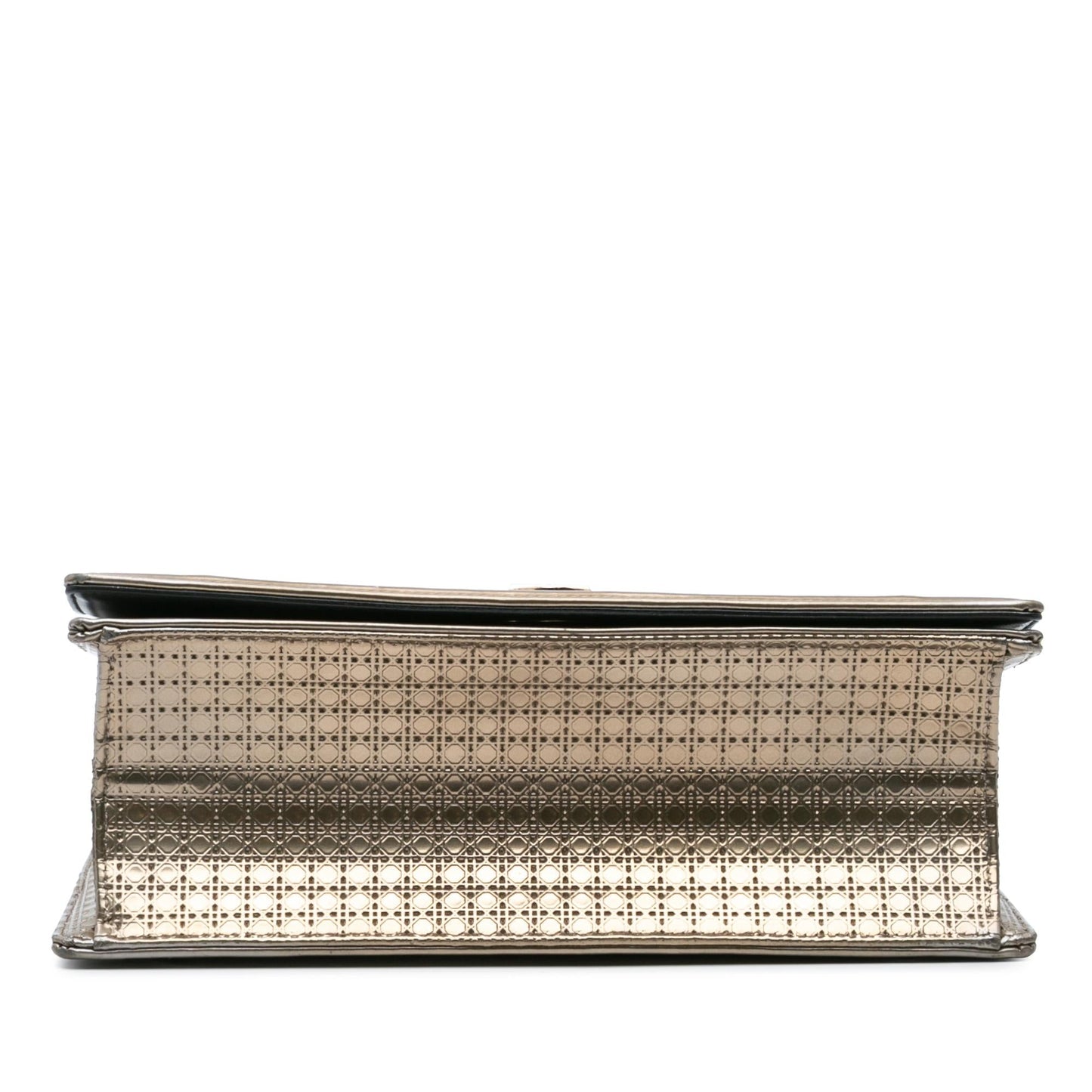 Dior Medium Metallic Patent Microcannage Diorama Flap