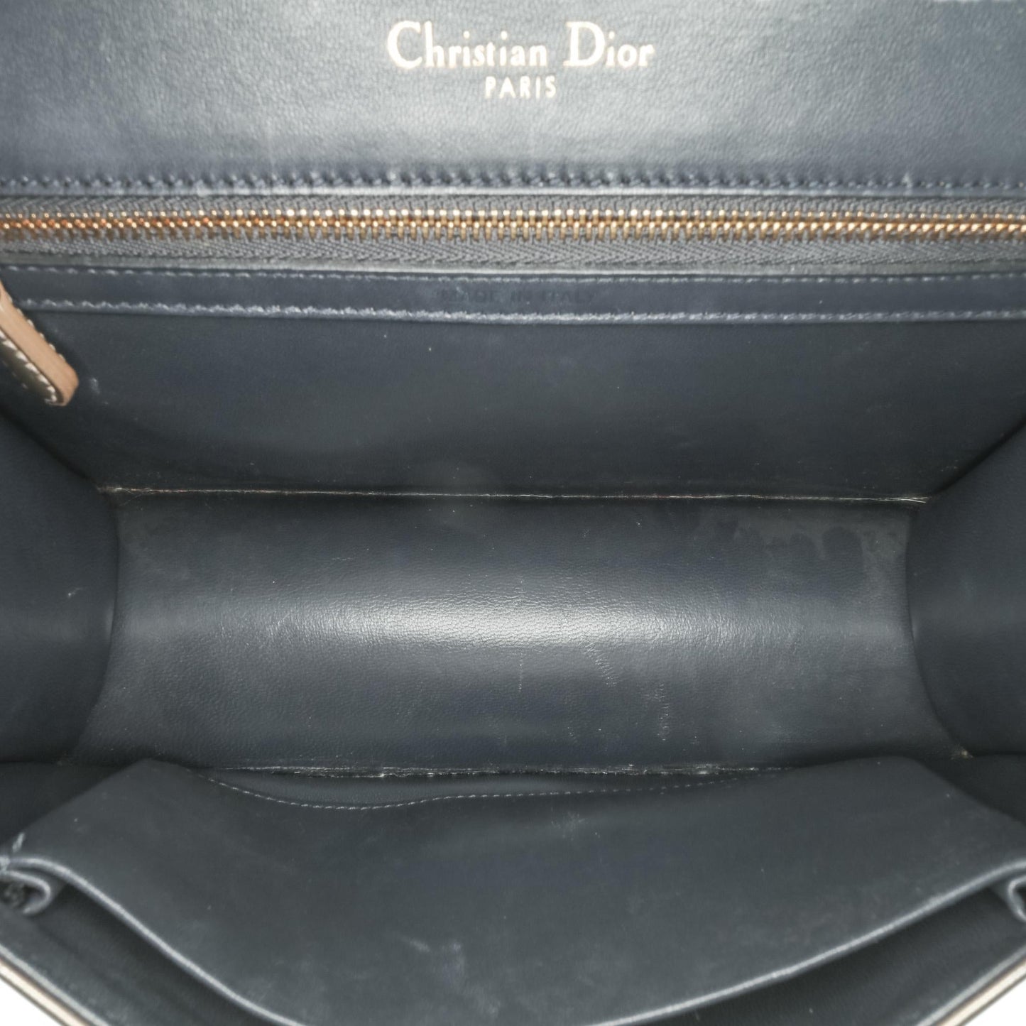 Dior Medium Metallic Patent Microcannage Diorama Flap