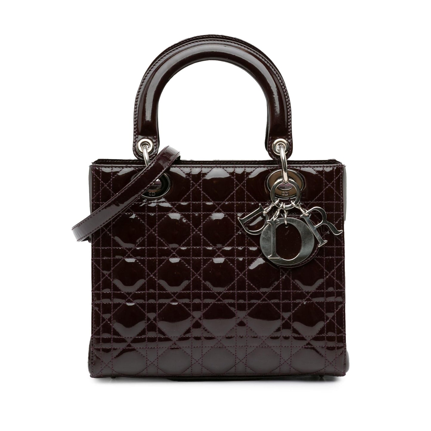 Dior Medium Patent Cannage Lady Dior