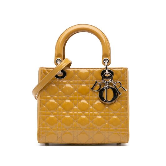 Dior Medium Patent Cannage Lady Dior