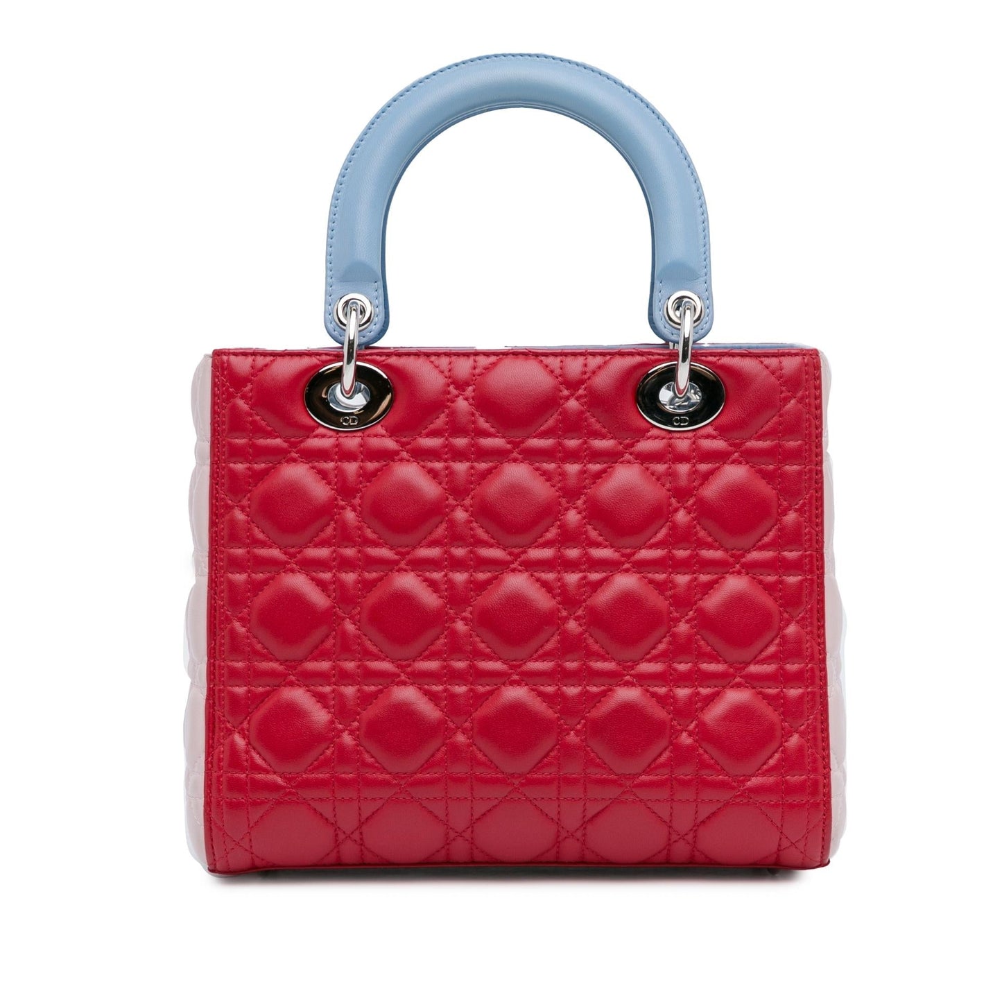 Dior Medium Tricolor Lambskin Cannage Lady Dior