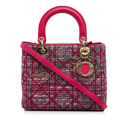 Dior Medium Tweed Macrocannage Lady Dior