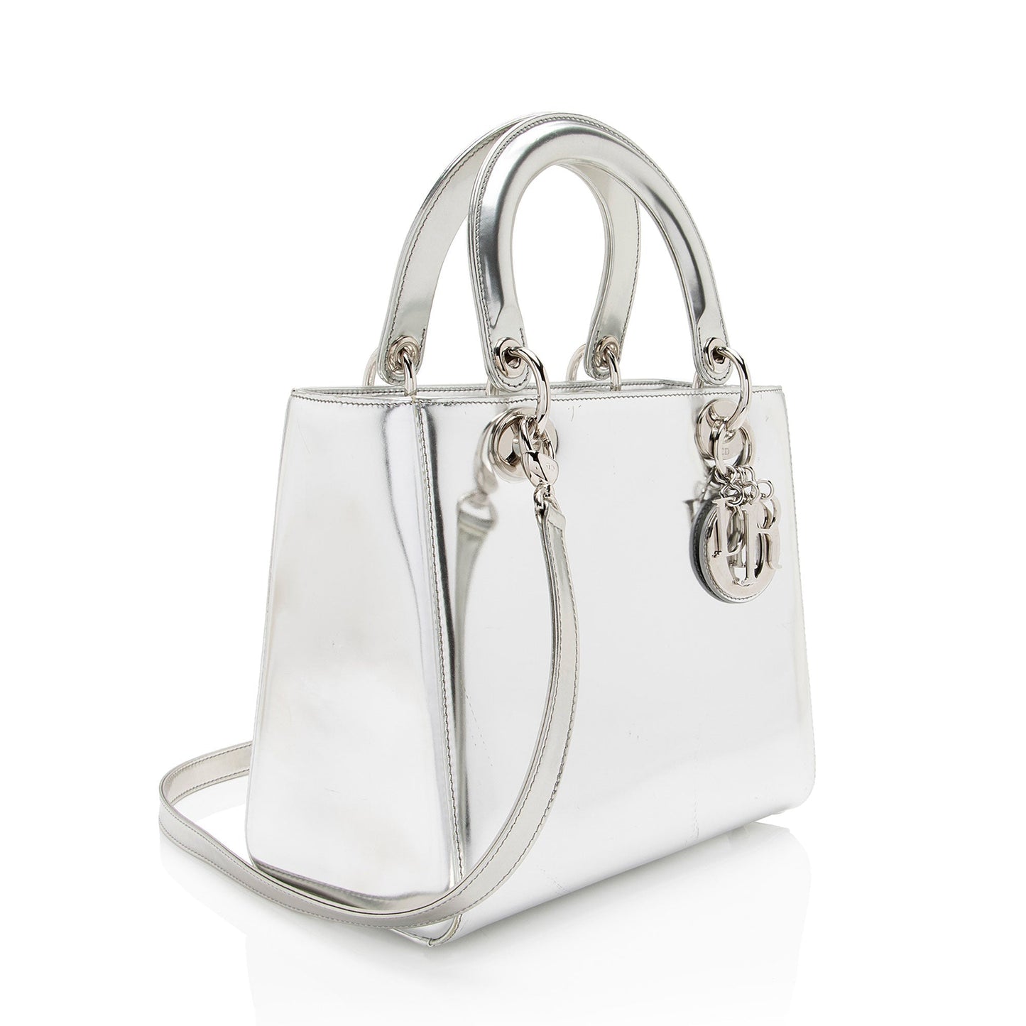 Dior Metallic Patent Leather Dior Medium Tote
