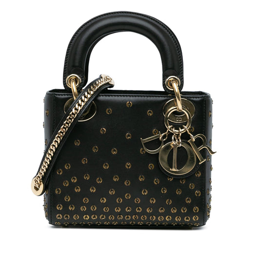 Dior Mini Calfskin Embellished Lady Dior