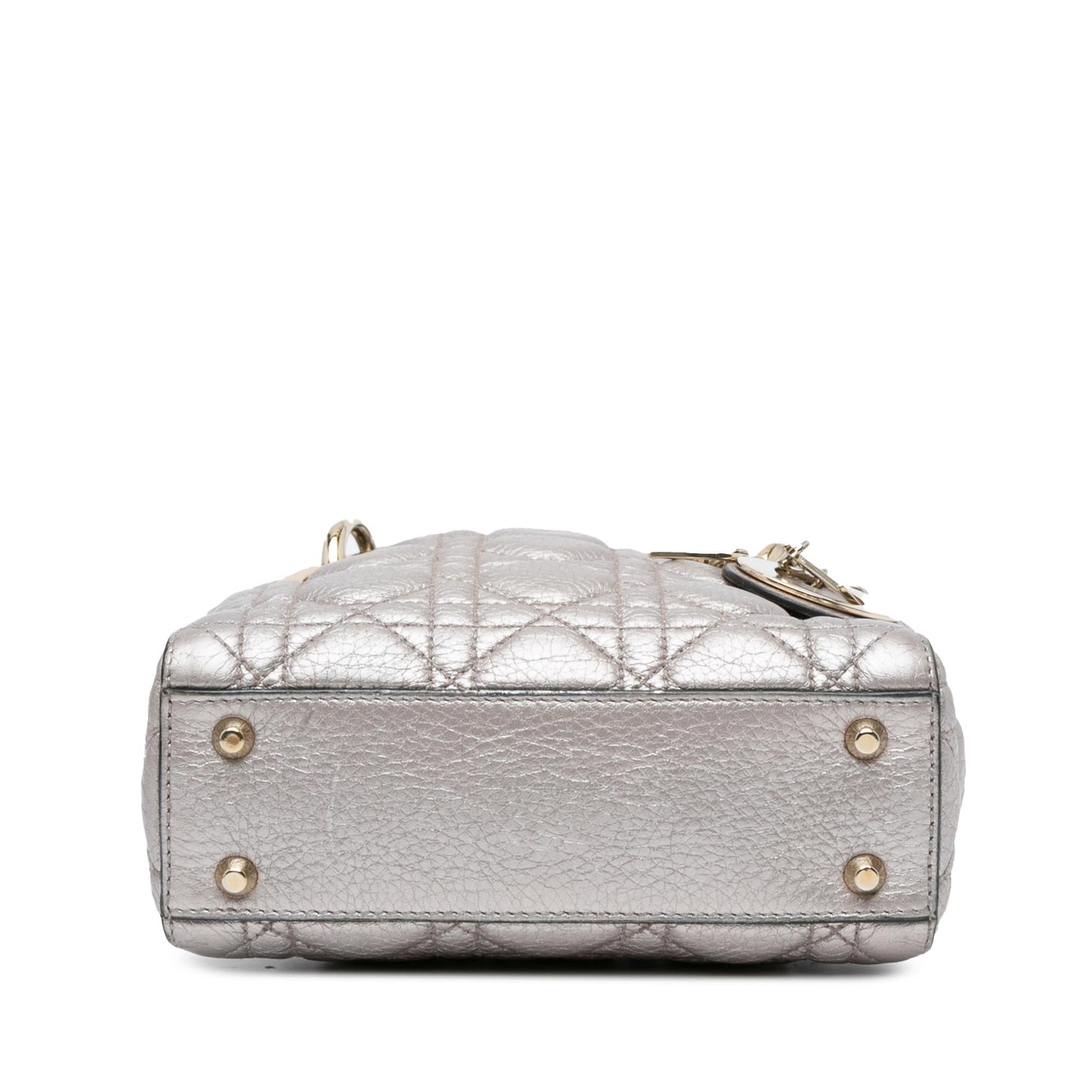 Dior Mini Metallic Calfskin Cannage Supple Lady Dior (SHG-faqDpY)